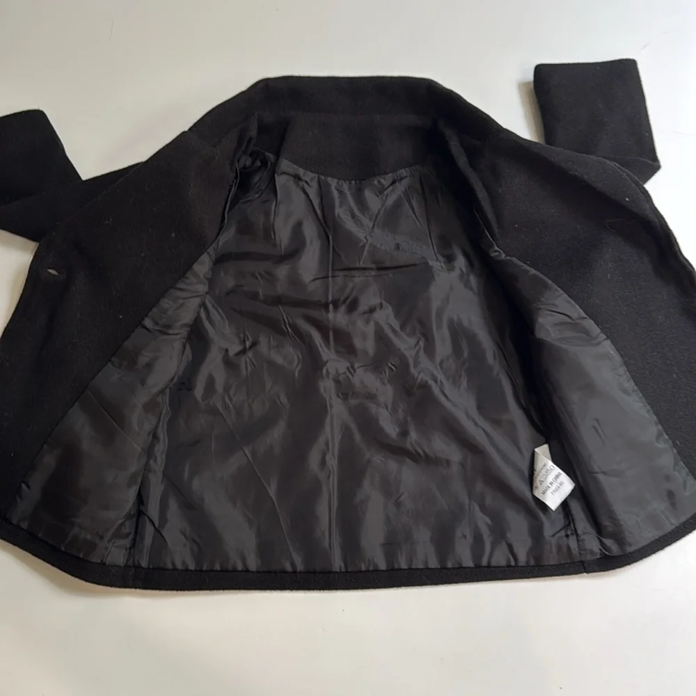 Classic Black Toddler Pea Coat 2T Unisex Double Breasted Jacket